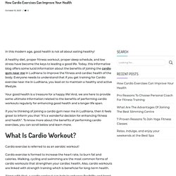 How Cardio Exercises Can Improve Your Health