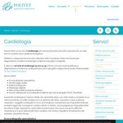 Servizio di cardiologia veterinaria a Roma