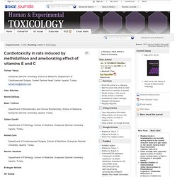 Cardiotoxicity in rats induced by methidathion and ameliorating effect of vitamins E and C