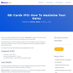 SBI Cards IPO: How To Maximise Your Gains