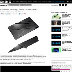 CardSharp, A Folding Knife for Grammar-Nazis