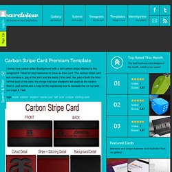 Business Card & Visit Card Design Inspiration Gallery » Carbon Stripe Card Premium Template