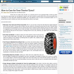 How to Care for Your Tractor Tyres? by T. Elsey Tyres