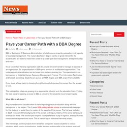 Pave your Career Path with a BBA Degree - Newscontrolroom
