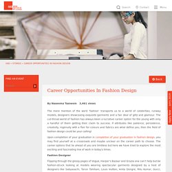 Career Opportunities in Fashion Design