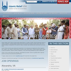 Career Opportunities – Islamic Relief USA