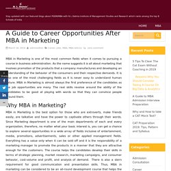 Career Opportunities After MBA in Marketing