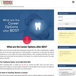 Top 13 Career Options After BDS - Manav Rachna