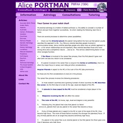 Your Career in your natal chart « Alice Portman, Astrologer