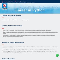 Python Jobs for Fresher