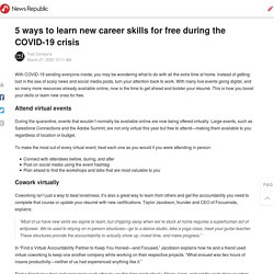 5 ways to learn new career skills for free during the COVID-19 crisis