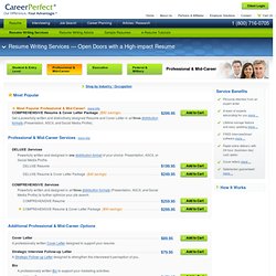 Monster.ca - CareerPerfect® - Resume Writing Services for Professional & Mid-Career