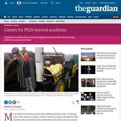 Careers for PhDs beyond academia