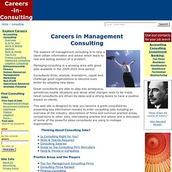 CONSULTING - Careers-in-Consulting.Com: Your Guide to a Consulting Job