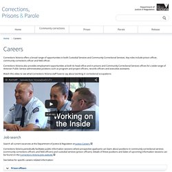Careers - Corrections, Prisons & Parole Victoria