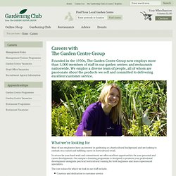 Careers - The Garden Centre Group