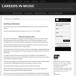 Careers in Music - Getting Started In The Music Business | Careers in Music
