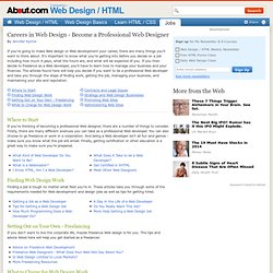 Careers in Web Design - Getting a Job in the Web Development Field - Get a Web Design Job - Web Site Design