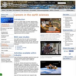 Careers in the Earth sciences