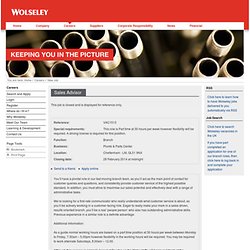 Careers - Wolseley UK - Current Vacancies