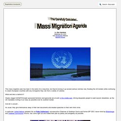 The Carefully Calculated Mass Migration Agenda