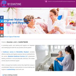 Caregiver Notes for Bathing and Hygiene