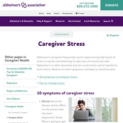 Learn Symptoms of Caregiver Stress
