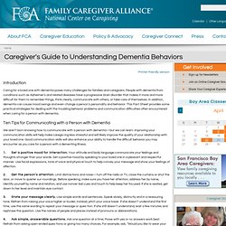 s Guide to Understanding Dementia Behaviors