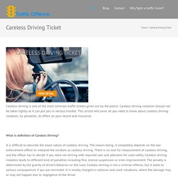 Careless Driving Ticket Ontario