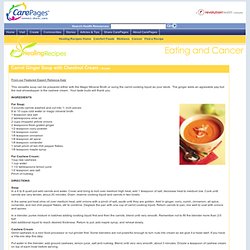 Carrot Ginger Soup with Chestnut Cream