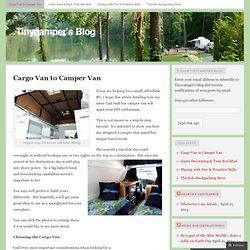 Cargo Van to Camper Van
