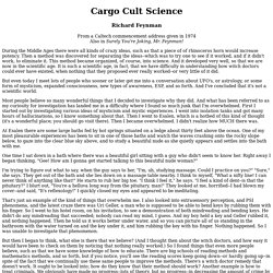 "Cargo Cult Science" - by Richard Feynman