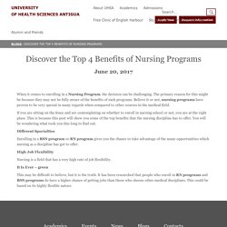 Discover the Top 4 Benefits of Nursing Programs
