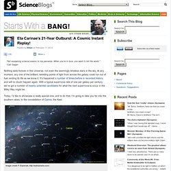 Eta Carinae's 21-Year Outburst: A Cosmic Instant Replay! : Starts With A Bang