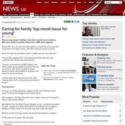 Caring for family 'top moral issue for young'