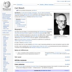 Carl Bosch Président IG 1925-1940