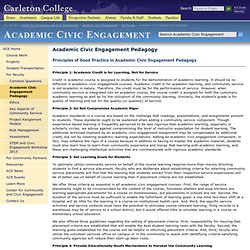 College: Academic Civic Engagement: Academic Civic Engagement Pedagogy