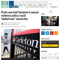 Carleton profs decry process around sexual violence policy