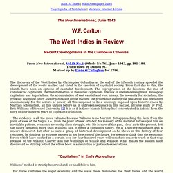 W.F. Carlton: The West Indies in Review (June 1943)