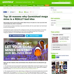 Top 10 reasons why Carmichael mega mine is a REALLY bad idea