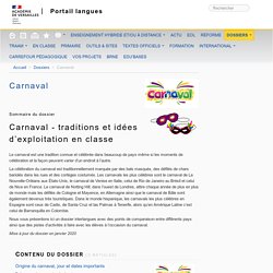 Carnaval : traditions et idées d’exploitation en classe