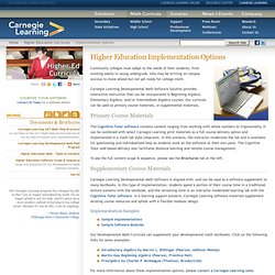 Carnegie Learning - Higher-Ed Curricula