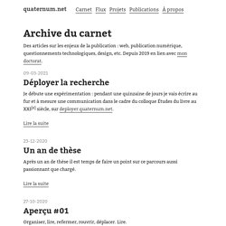 Carnet – quaternum.net