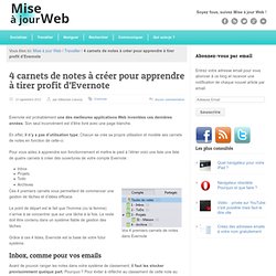 4 carnets de notes à créer pour apprendre à tirer profit d'Evernote