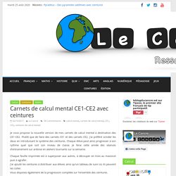 Carnets de calcul mental CE1-CE2 avec ceintures – Le blog du Cancre