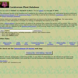 Carnivorous Plant Database