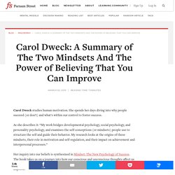 Carol Dweck: The Two Mindsets