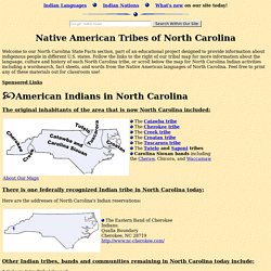 North Carolina Indian Tribes and Languages