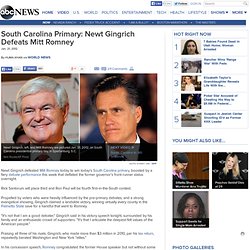 South Carolina Primary: Newt Gingrich Will Defeat Mitt Romney, ABC News Projects