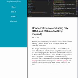How to make a carousel using only HTML and CSS (no JavaScript required!)